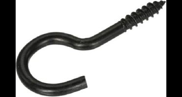 Schroefhaken 30mm zwart 5st Deltafix - Deltafix