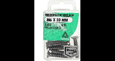 Inb.bout verz.kop m6x30mm rvs 6st Deltafix - Deltafix
