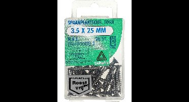 Sp.pl.schr.torx 3,5x25mm rvs 26st Deltafix - Deltafix