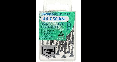 Sp.pl.schr.torx 4,0x50mm rvs 12st Deltafix - Deltafix