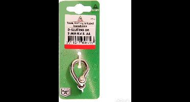 D-sluiting gedraaid 5mm rvs Deltafix - Deltafix