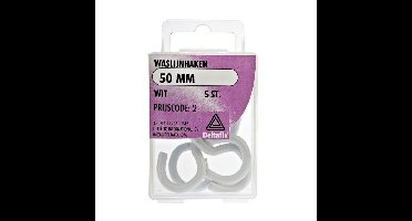 Waslijnhaak wit 80mm Deltafix - Deltafix