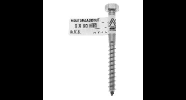 Houtdraadbout 8x100mm rvs Deltafix - Deltafix