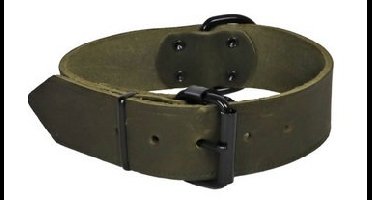 Halsband soft leder 30mm/50cm groen Gebr. de Boon - Gebr de boon