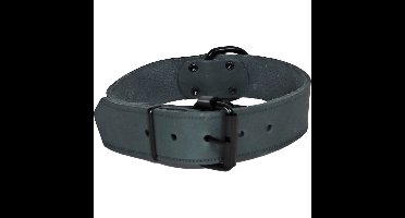 Halsband soft leder 30mm/40cm grijs Gebr. de Boon - Gebr de boon