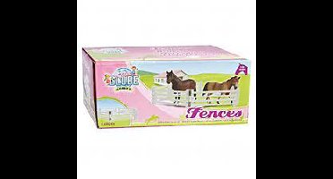 Kids globe 6 houten hekken 1:24 wit Van Manen - Van manen