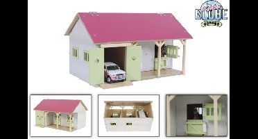 Kids globe paardenstal 2 boxen roze - 1:32 Kids globe - Van manen