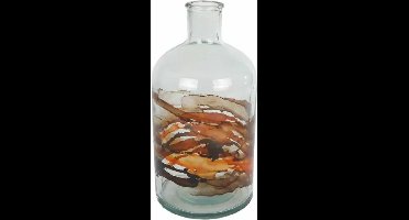 Vaas art glas l12b12h22 cm - Hortus