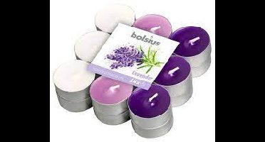 Geurtheelicht 4u 18st br. lavendel Bolsius - Bolsius