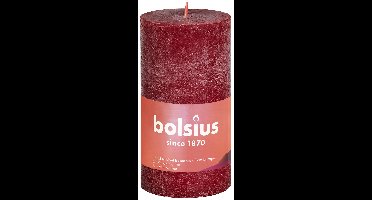 Rustiek Shine stompkaars 100/50 Velvet Red Bolsius - Bolsius