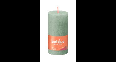 Shine 100/50 jade green rustiek stompkaars Bolsius - Bolsius