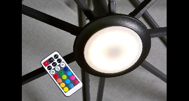 Parasolverlichting LED veelkleurig zwart zonwering Platinum - Platinum