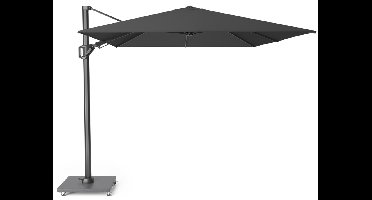 Challenger T2 premium 350x260 cm Faded black zweefparasol zonwering Platinum - Platinum