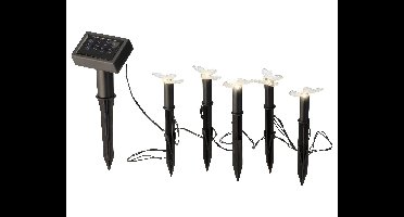 Solar stekers 5 stuks bloem/vlinder/bij 3ass Lumineo - Lumineo