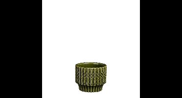 Lauria pot rond donkergroen h6xd7,5 cm Mica Decorations - Mica decorations