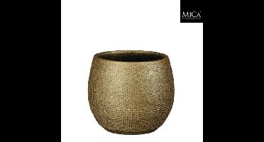 Pot porto goud metalliek H14 x D15 cm Mica Decorations - Mica decorations