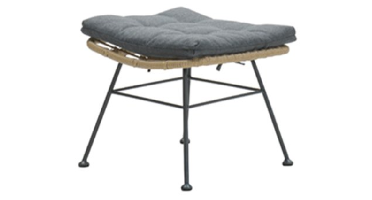 Luna en libelle voetenbank natural rotan en mystic grey Garden Impressions - Garden impressions