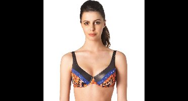 Parah Badmode Dames Bikini top Etno Chic Blauw