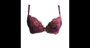 AMBRA Lingerie BH's Silk Fuchsia Oil push BH rood 0626