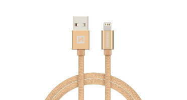 Swissten Swissten Lightning naar USB kabel - Apple Gecertificeerd - 1.2M - Goud