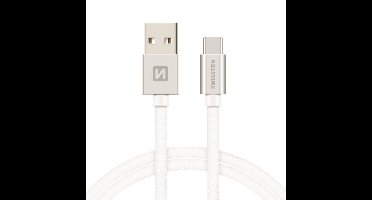 Swissten Swissten USB-C naar USB-A Kabel 0.2M Zilver