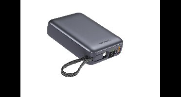 Swissten Swissten Powerbank Space 20.000mAh - Ingebouwde kabels - Zilver