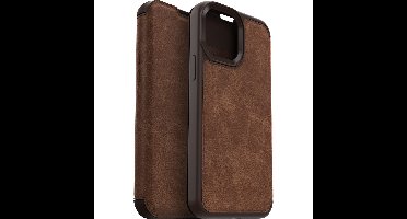 Otterbox - Strada Case wallet hoes - iPhone 13 Pro - Bruin + Lunso Tempered Glass