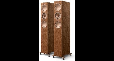 KEF R5 meta zuilspeaker (perpaar) - walnoot