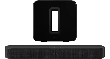 SONOS Sonos Premium entertainmentset met Beam (Gen2) + Sub 4 - Zwart