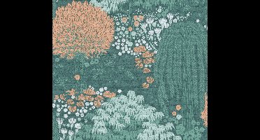 Livingwalls Famous Garden - Petrol - Floraal - 393503