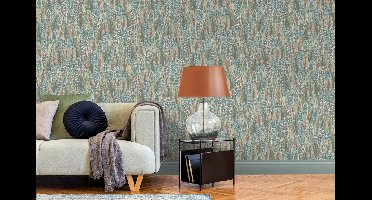 Dutch Wallcoverings Amazonia - Amherst Coral/Blue - Multicolor