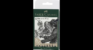 Faber Castell Tekenstift Pitt Artist Pen - etui 8 stuks - 199 zwart