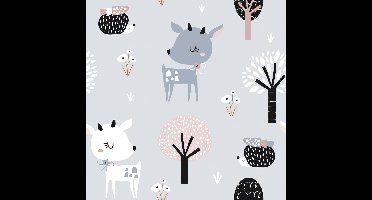 Noordwand Kids Walls Behang met hertjes en egels - 45831