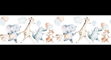 Noordwand Kids Walls Behangrand met dieren en ballonnen - 45866