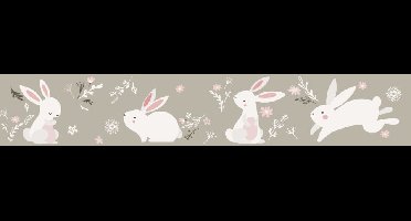 Noordwand Kids Walls Behangrand met konijntjes - 45862