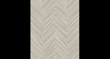 Marburg Travertino Behang met houten Hongaarse punt motief - 33373