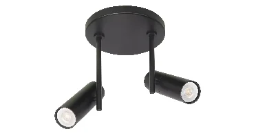 Highlight Spot Trend 2 lichts Ø 15 cm incl mini GU10 zwart