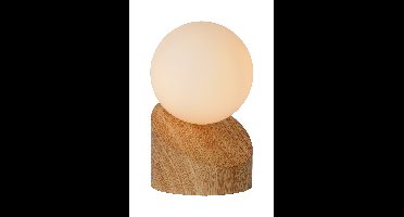 Lucide LEN - Tafellamp - Ø 10 cm - 1xG9 - Lichte houtlook