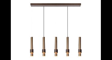 Lucide MARGARY - Hanglamp - LED Dimb. - 5x4,2W 2700K - Koffie