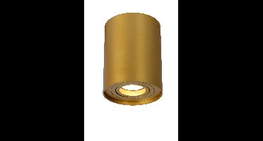 Lucide TUBE - Plafondspot - Ø 9,6 cm - 1xGU10 - Mat Goud / Messing