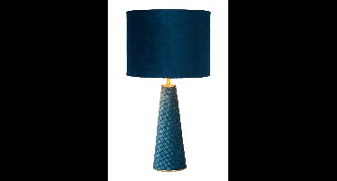Lucide EXTRAVAGANZA VELVET - Tafellamp - Ø 25 cm - 1xE27 - Turkoois