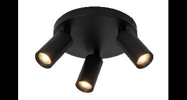 Lucide RITMO - Plafondspot - Ø 18 cm - 3xGU10 (MR11) - Zwart