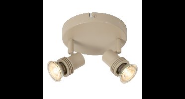 Lucide KIANTI - Plafondspot - Ø 15 cm - 2xGU10 - Taupe