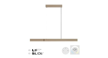 Neuhaus PURE Hanglamp e-Lift + e-Slide L 120-200 cm champagne