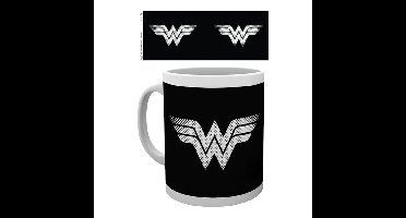 Hole In The Wall DC Comics: Wonder Woman Monotone Logo - Mug