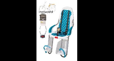 ToGo Achterzitje framebevestiging White/Polka Dot Blue