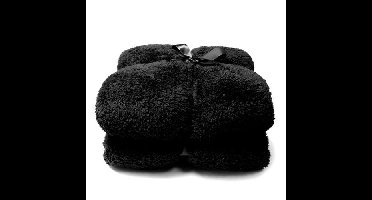 Unique Living Unique Living Teddy plaid 150x200cm black