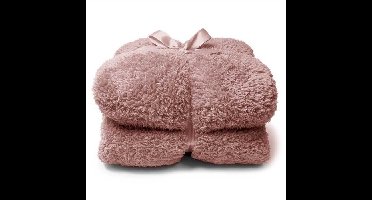 Unique Living Unique Living Teddy plaid 150x200cm old pink