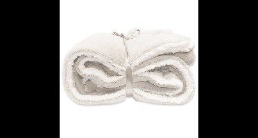 Unique Living Unique Living Lars coral fleece/suede plaid 150x200cm dove white