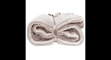 Unique Living Unique Living Lars coral fleece/suede plaid 150x200cm pebble